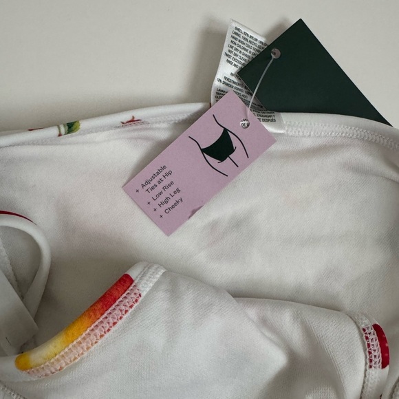 Wild Fable Fruit Bikini Bottom Low Rise High Leg Cheeky Size XXS - Picture 4 of 5